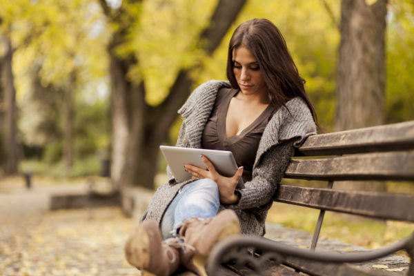 Woman with Tablet image